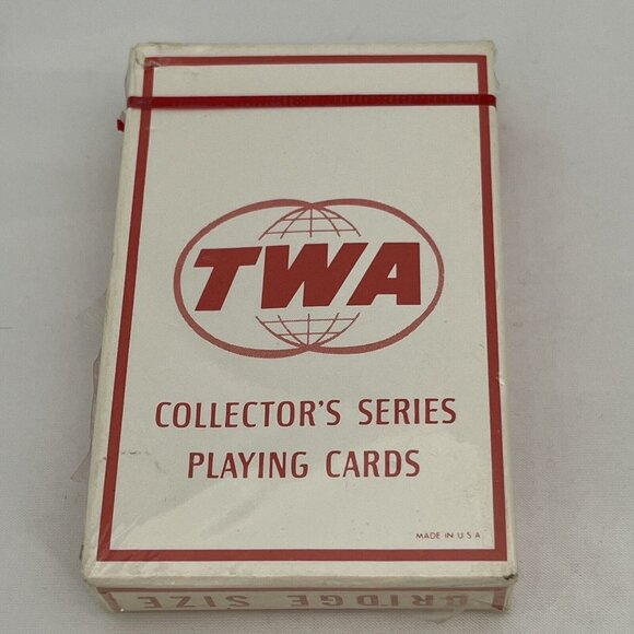 Vintage TWA Collector’s Series Bridge Size Playing Cards Sealed Boeing 707 1959 - Picture 1 of 16